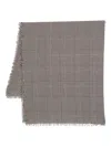 Faliero Sarti Houndstooth Fringed Scarf In Neutral