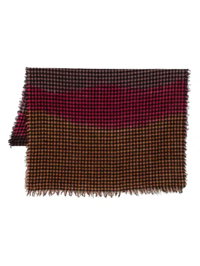 Faliero Sarti Houndstooth-pattern Scarf In White
