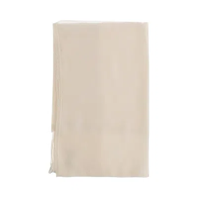 Faliero Sarti Ivory Silk And Modal Blend Scarf