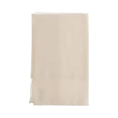Faliero Sarti Ivory Silk And Modal Blend Scarf