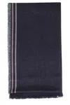 Faliero Sarti Stripe-pattern Raw-cut Scarf