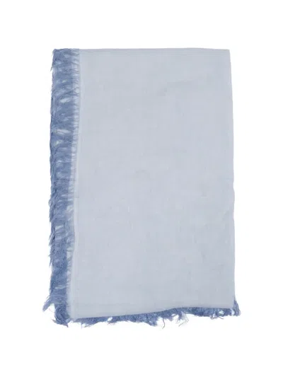 Faliero Sarti Kashy Frayed Scarf In Blue