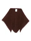Faliero Sarti Triangle Scarf Made From Wool And Cashmere In Brown