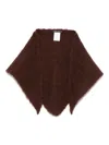 Faliero Sarti Triangle Scarf Made From Wool And Cashmere In Brown