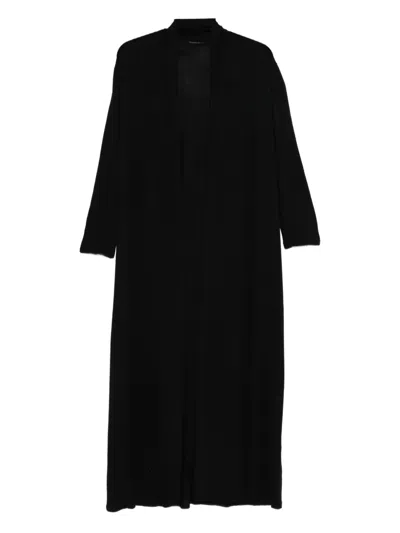 Faliero Sarti Knitted Long Cardigan In Black