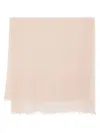 Faliero Sarti Sciarpa Kundy Sfrangiata In Lana E Seta In Beige