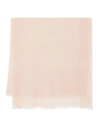 Faliero Sarti Kundy Wool And Silk Fringed Scarf In Neutral