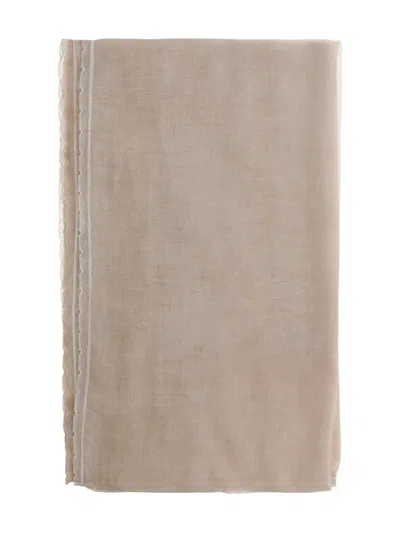 FALIERO SARTI LACE-DETAIL SCARF
