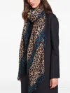 Faliero Sarti Leopard-print Fringed Scarf In Brown
