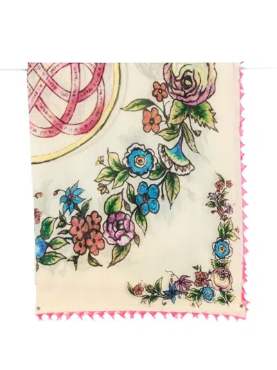 Faliero Sarti Marcella Floral-print Fringed-edge Scarf In Multi
