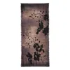 Faliero Sarti Floral Pattern Scarf Fringed Edges In Brown
