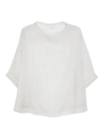 Faliero Sarti Lace-trim Blouse In Burgundy