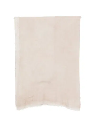 Faliero Sarti Metallic-thread Frayed Scarf In Pink