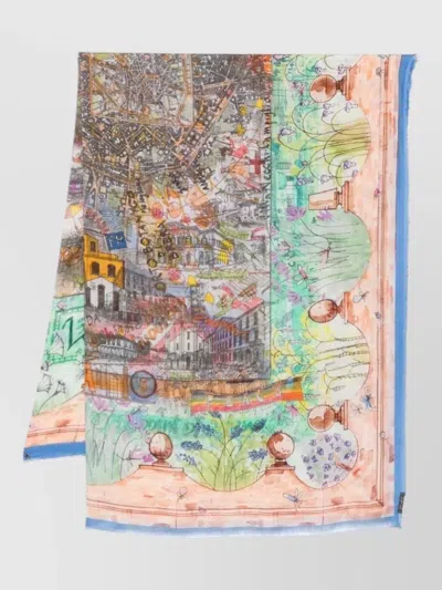 FALIERO SARTI MILANO SILK BLEND RECTANGULAR STOLE