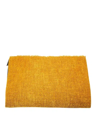 Faliero Sarti Mixed And Two-tone Scarf In Dark Yellow