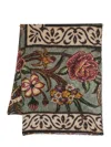 Faliero Sarti Floral Rectangular Scarf Soft Texture In Brown