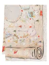 Faliero Sarti Motif Print Scrol Scarf In Beige