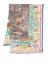 Faliero Sarti Milano Silk Blend Rectangular Stole In Multi