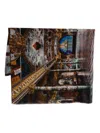 Faliero Sarti Multicolour Wool-cashmere Blend Scarf In Animal Print