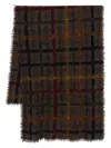 Faliero Sarti Multicoloured Wool-silk Blend Scarf With Fringed Edges In Multi