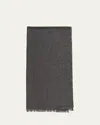 Faliero Sarti New Dalia Sequined Wool-blend Scarf In Mid Grey /silver