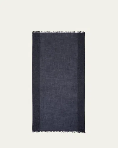Faliero Sarti New Dalila Colorblock Sequined Wool Silk Scarf In Blue Black