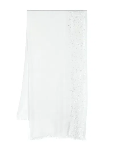 Faliero Sarti New Dalila Sequin-embellished Scarf In Blue