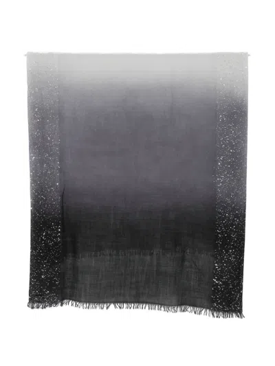 Faliero Sarti New Dania Sequin-embellished Scarf In Gray