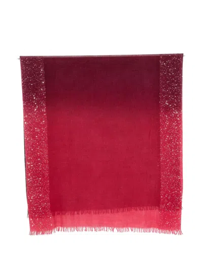 Faliero Sarti New Dania Sequin-embellished Scarf In Red