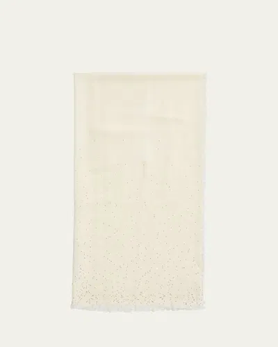 Faliero Sarti New Domenica Paillette Cashmere Scarf In Neutral