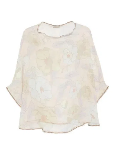 Faliero Sarti New Merlina Floral-print Blouse In White