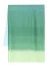 Faliero Sarti Ombré-effect Frayed-edge Scarf In Green
