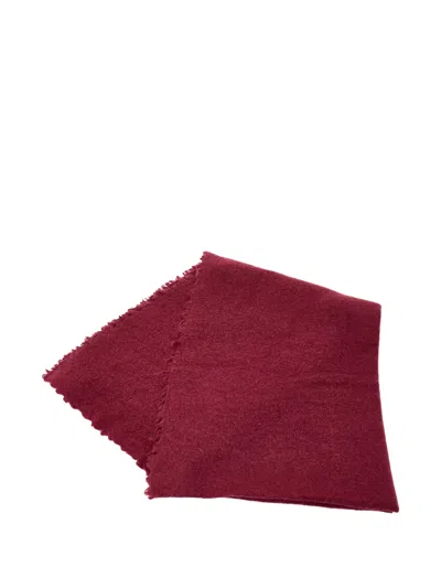 Faliero Sarti Pablo Frayed-edge Scarf In Burgundy