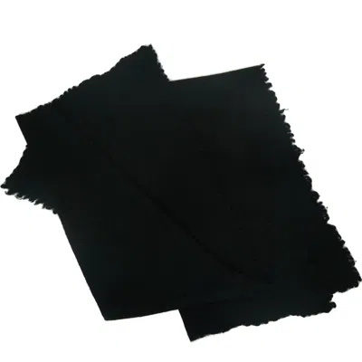 Faliero Sarti Pablo Fringed Wool-silk Rectangular Scarf In Black