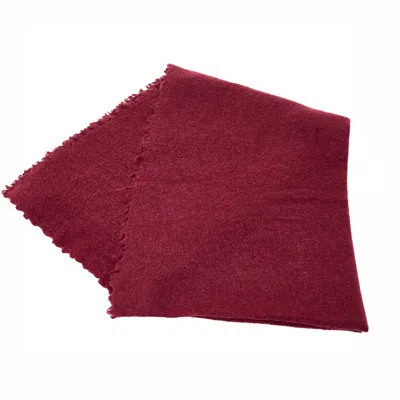 Faliero Sarti Pablo Fringed Wool-silk Scarf In Burgundy