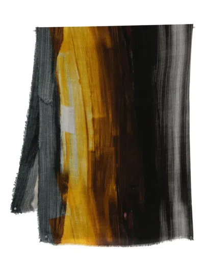 Faliero Sarti Paint-print Silk Scarf In Multi