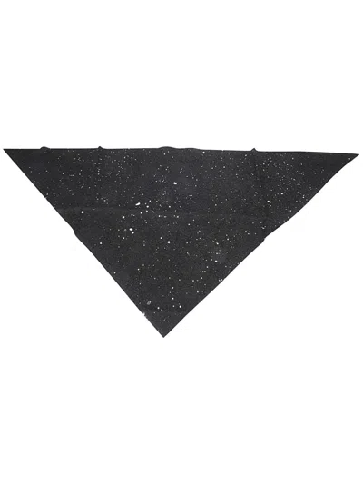 Faliero Sarti Paint Splatter-effect Scarf In Black