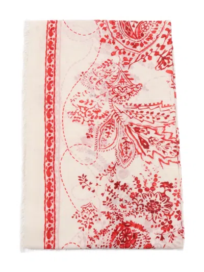 FALIERO SARTI PAISLEY-PRINT BORDER SCARF