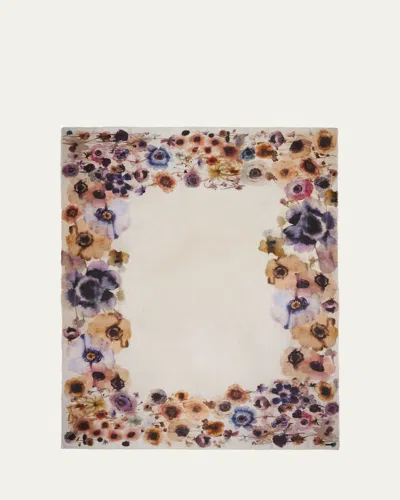 Faliero Sarti Panse Metallic Floral Shawl In White