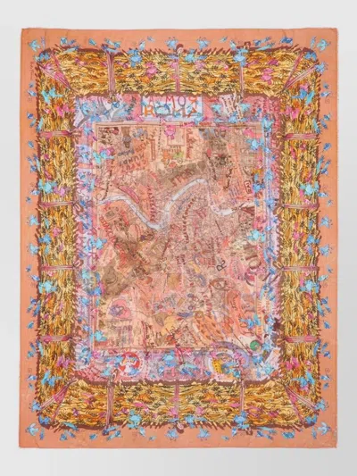 Faliero Sarti Paolo Fiumi Roma Print Lightweight Stole In Multi