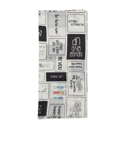 Faliero Sarti Pattern Scarf In White