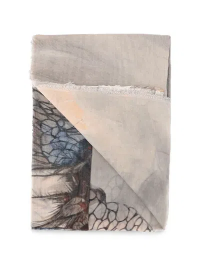 Faliero Sarti Patterned Fringed Scarf In Multi