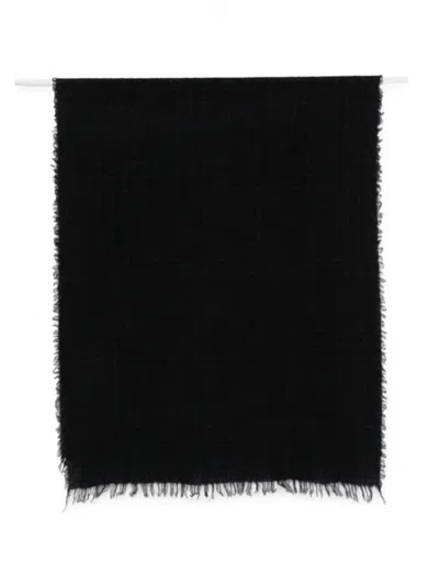 Faliero Sarti Perry Frayed-edge Scarf In Black