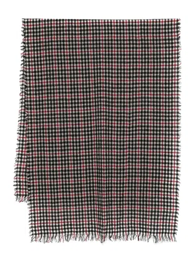 Faliero Sarti Plaid Check Scarf In Black