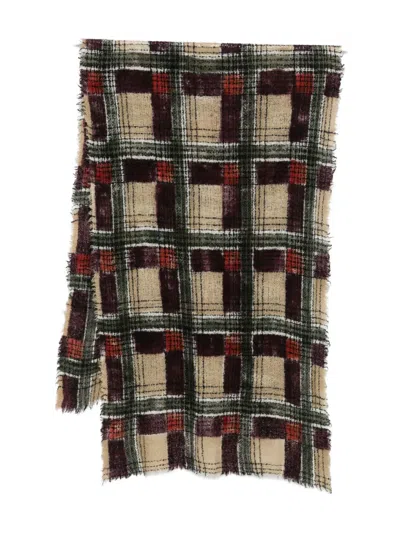 Faliero Sarti Plaid Scarf In Brown