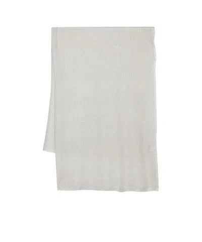 Faliero Sarti Polka-dot Frayed Scarf In White