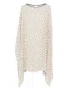 Faliero Sarti Polka-dot Silk Dress In Neutral