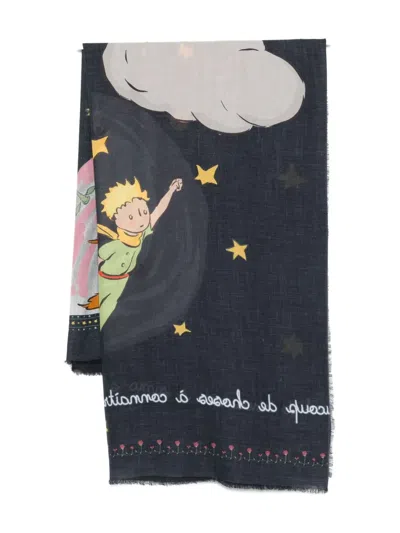 Faliero Sarti Printed Scarf In Blue