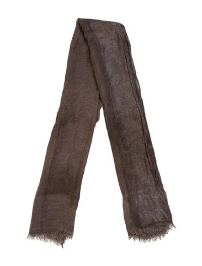 Pre-owned Faliero Sarti Printed Scarf In Brown