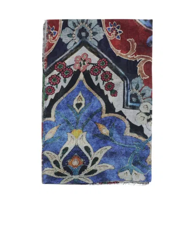Faliero Sarti Floral-print Fringed Scarf In Multi